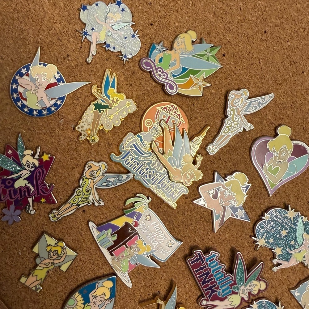 Authentic Disney Tinkerbell Set of 21 Pins - Picture 3 of 6